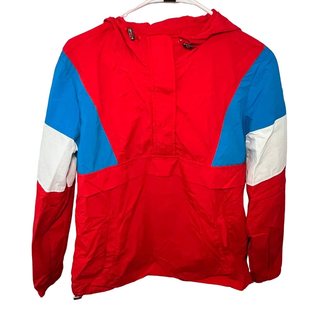 Women's Zine Red White & Blue Windbreaker Size M